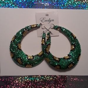 💎👑Bamboo blinged out earrings👑💎